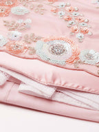 House of Panchhi Pink Net Sequins and Zarkan embroidery Lehenga choli & Dupatta