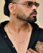 VOJ Gold-Polished Biscuit Shaped Chain For Men
