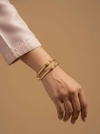 NVR Women Set of 2 Gold Plated Meenakari Kada Bangle - Distacart