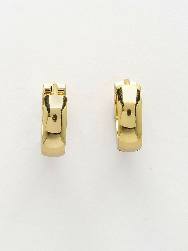 NVR Men's Gold Plated Hoop Earrings - Distacart
