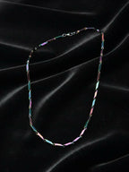 NVR Men's Handcrafted Multicolour Rhodium Plated Chain - Distacart