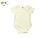 AHC Soft Cotton Short-Sleeve Bodysuits Solid Onesies New Born Infant Dress - Grey/Blue/Green/Pink/Yellow