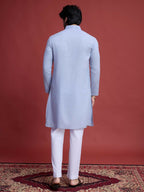 Vastranavya Exclusive Festival Wear Viscose Mirror Work on Self Weaving Kurta Only