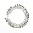 Mominos Fashion Kamal Johar Oxidised Silver Anklets For Bridal Wear