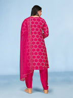 Joban Fashion Rani Cotton Premium Pure Viscose Print Dola With Handwork Kurta set