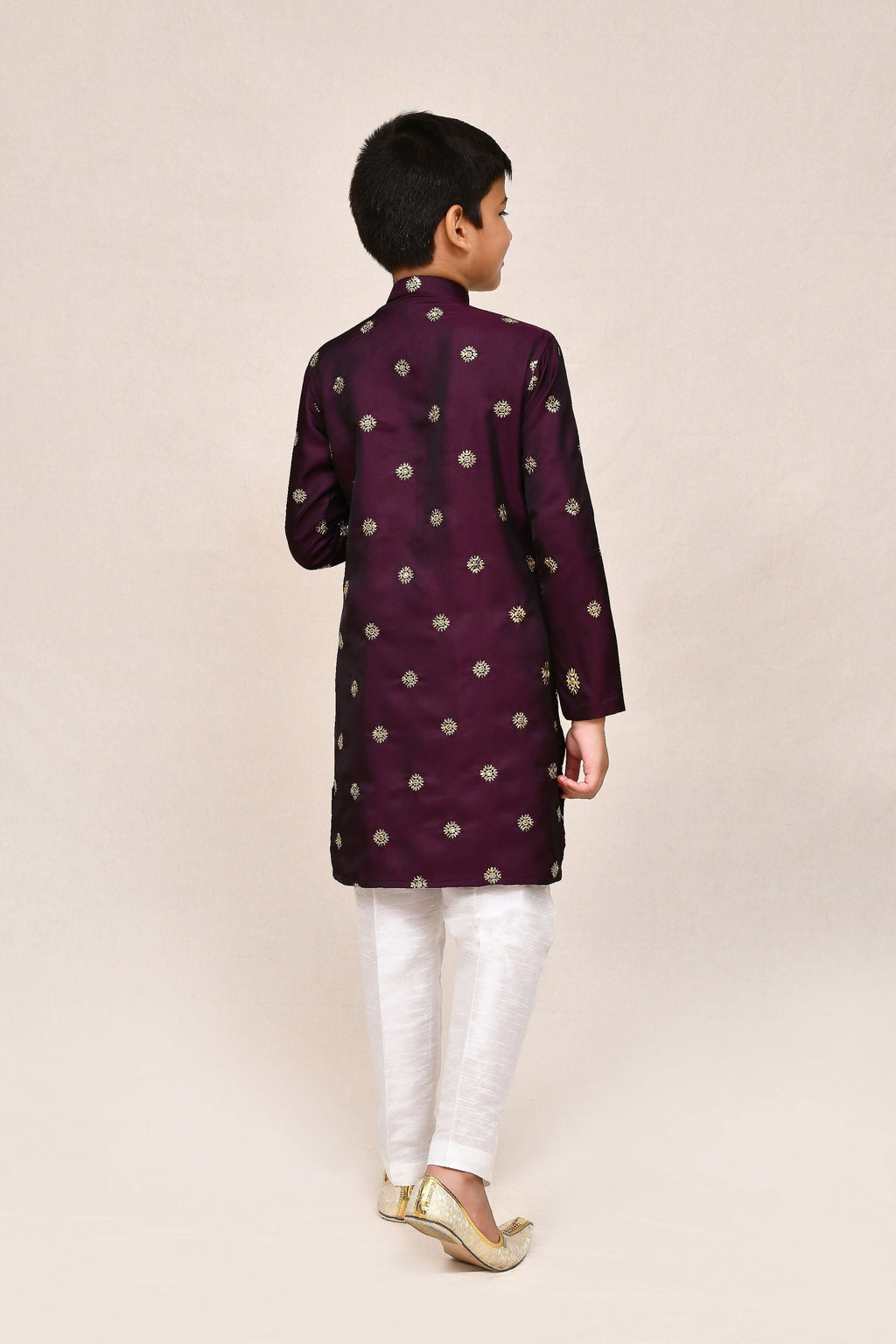 Joban Fashion Satin Silk Magenta Kurta With Straight Fit Pant
