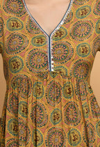 Joban Fashion Mustard Maslin Kurta Set