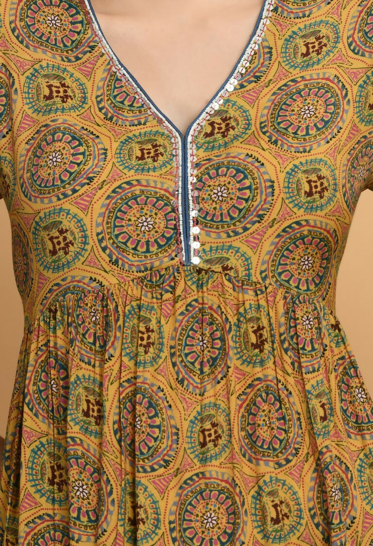 Joban Fashion Mustard Maslin Kurta Set