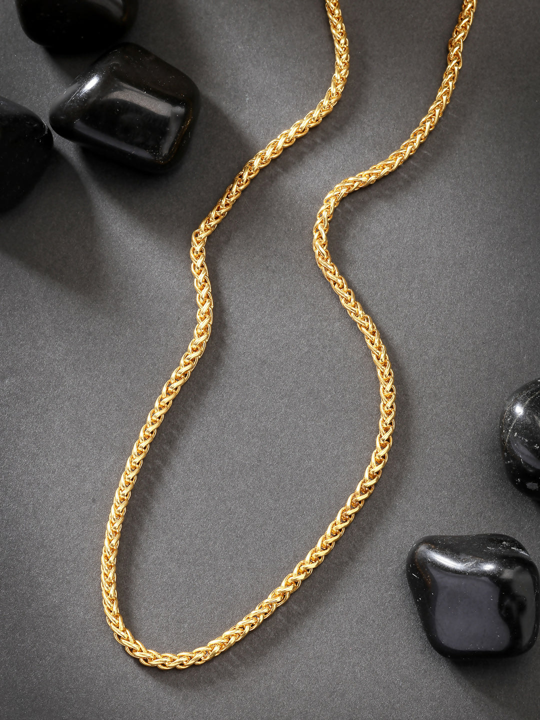 NVR Men's Gold-Polished Stainless Steel Chain