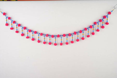 Kundan HandiKrafts Pink Blue Thoranna