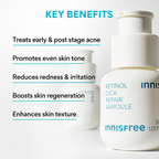 Innisfree 0.15% Retinol Cica Ampoule Daily Care For Pores, Dead Skin, Anti-Aging - Beginner-Friendly