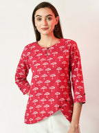 Myshka Women's Pink Printed Top