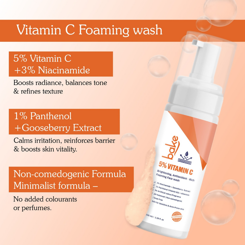 Bake 5% Vitamin C Foaming Face Wash with 3% Niacinamide