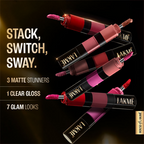 Lakme Ultimate Glam 4 In 1 Lip Stack - Party Chic