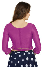 Aastha Fashion Women's Purple Art Silk Designer Party Wear Readymade Blouse