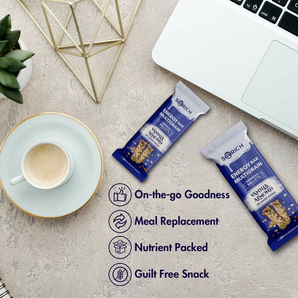 Sorich Organics Multigrain Energy Mini Bars Vanilla Almond - Distacart