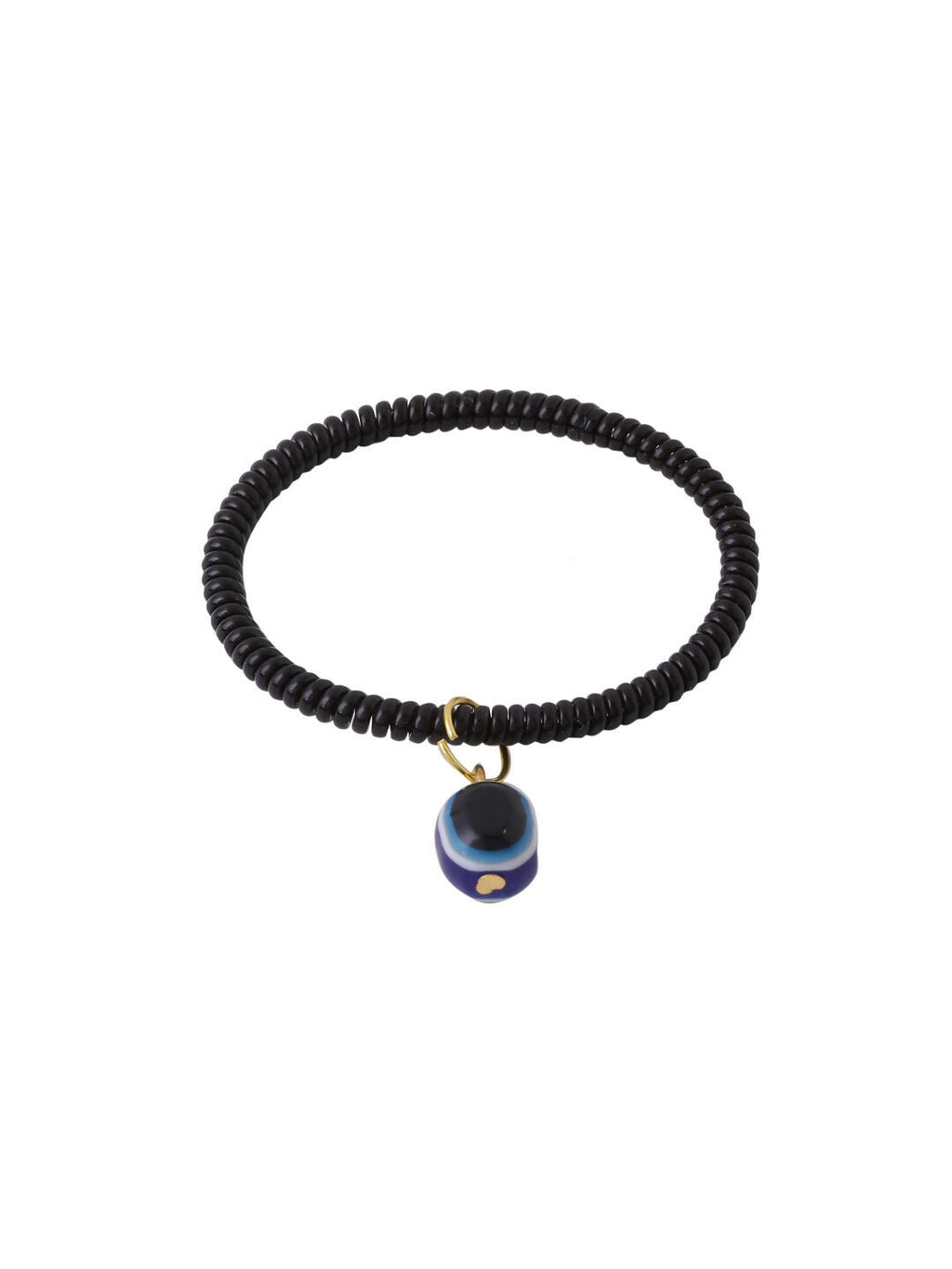 NVR Women & Men Black Evil Eye Spring Ring Rakhi With Roli Chawal - Distacart