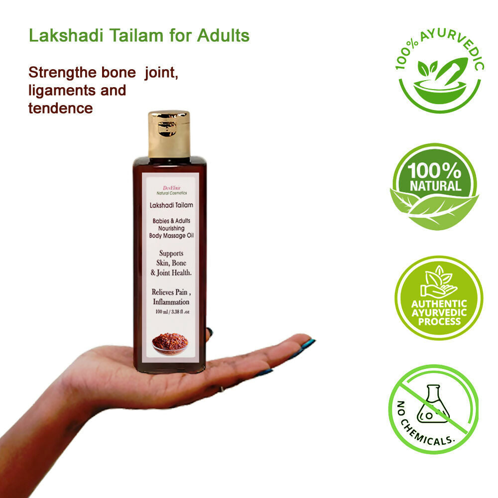DevElixir Lakshadi Ayurvedic Baby Massage Oil