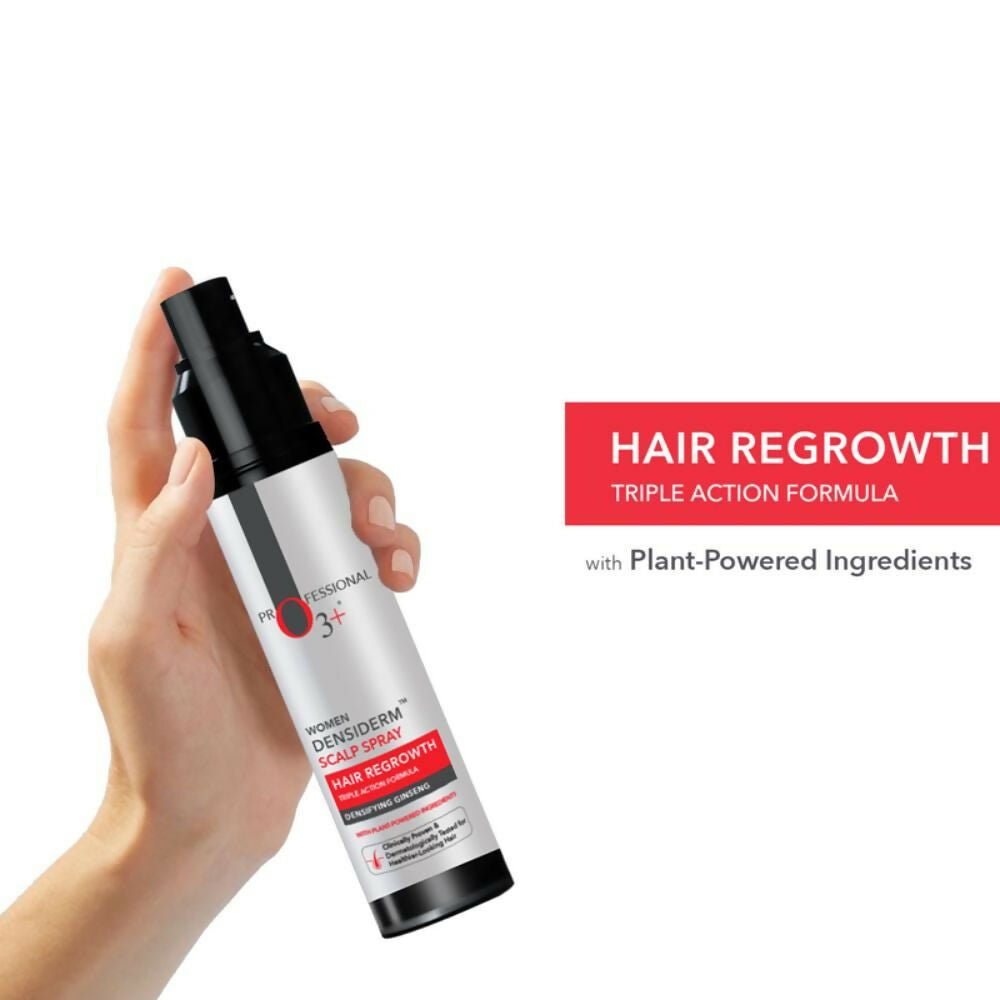 Professional O3+ Women Densiderm Hair Growth Scalp Serum Spray For Anti Hair Loss With Ginseng