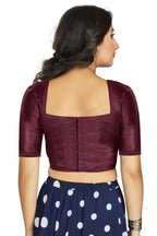 Aastha Fashion Women's Wine Art Silk Designer Traditional Readymade Blouse