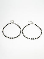 NVR Women's Evil Eye Black & Silver Anklets - Distacart