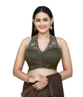 Joban Fashion Women's Dark Green Embroidered Stitched Blouse - Distacart