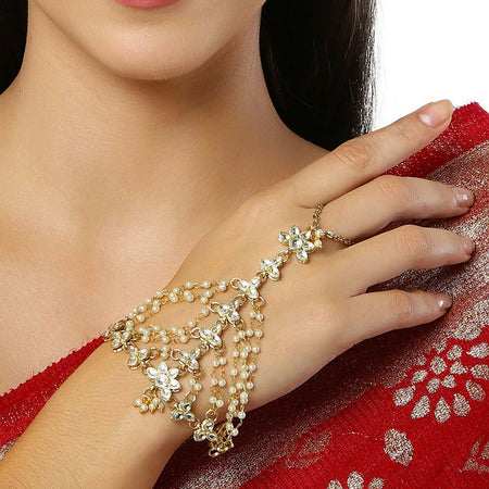 Joban Fashion Kundan Hathphool For Women