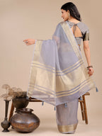 Shree Shyam Fashion Seoul Grey Organza Saree