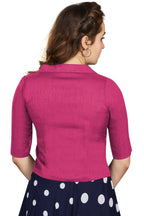 Aastha Fashion Women's Women's Pink Art Silk Button Readymade Blouse