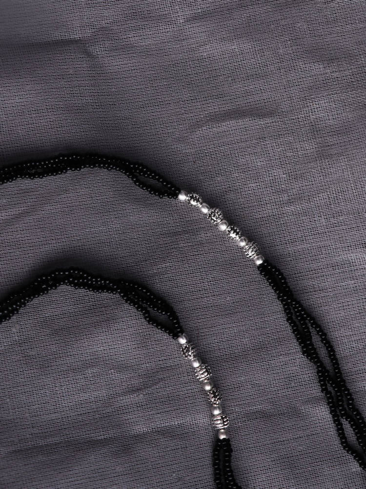 Mominos Fashion Johar Kamal Oxidised Multi Stone Mangalsutra