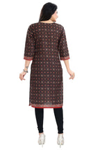Snehal Creations Black Beauty Designer Digital Print Cotton Slub Fabric Long Kurti Tunic - Distacart