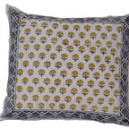 The Decor Nook Yellow Booti Print Cushion Cover
