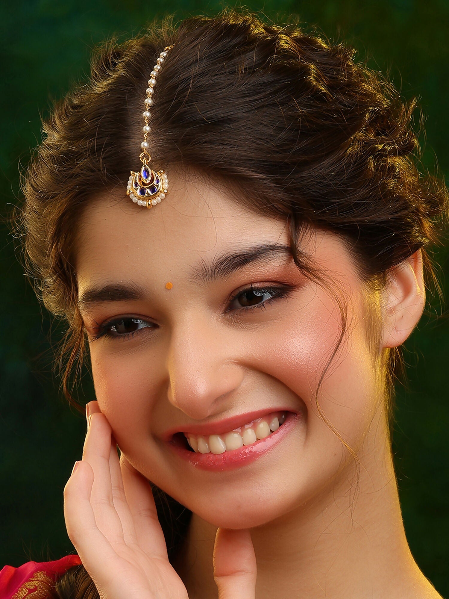 Ruby Raang Virasat Jewels Maang Tikka - Distacart