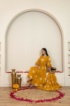 Joban Fashion Musard Yellow Tie & Dye Cotton Suit Set - Distacart