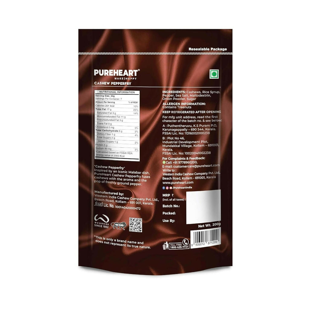 Pureheart Nutreat Pepperfry Cashews - Distacart