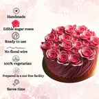 sugar roses for cake cupcake decoration hot pink 120 gms