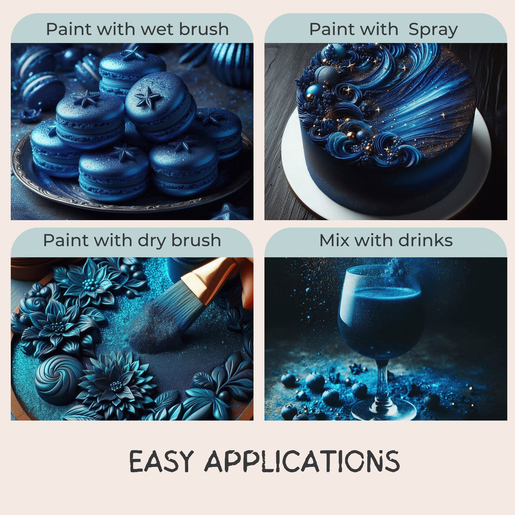 poppy blue edible luster dust 5 g