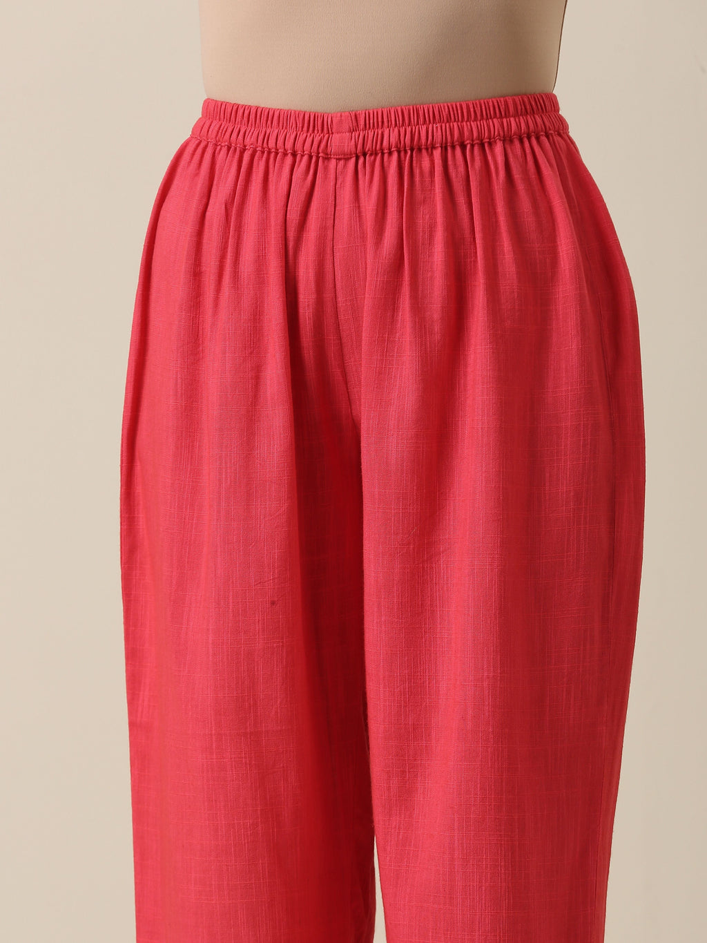 trueBrowns Bright Pink Slub Texture Baggy Sleeve Co-Ord Set | Relove - Distacart