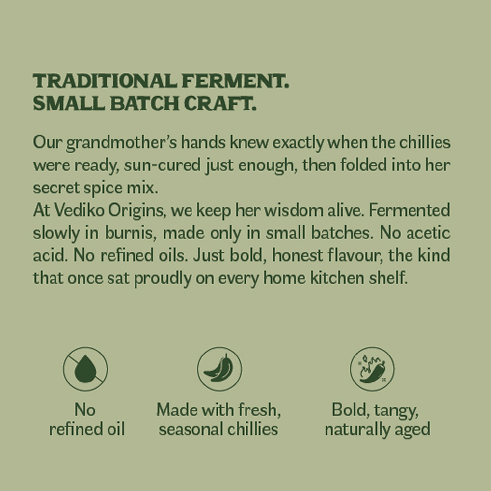 Vediko Origins Green Chilly Pickle