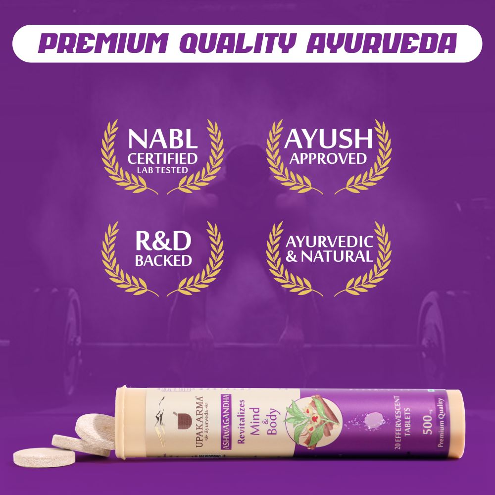 Upakarma Ayurveda Ashwagandha Effervescent Tablets - Distacart