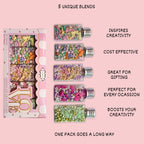 confect spring sprinkles edible mix green pink eggs yellow gold bunny pack of 5 100gms