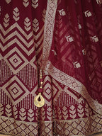 Myra Maroon Georgette Real Georgette Lehenga Choli