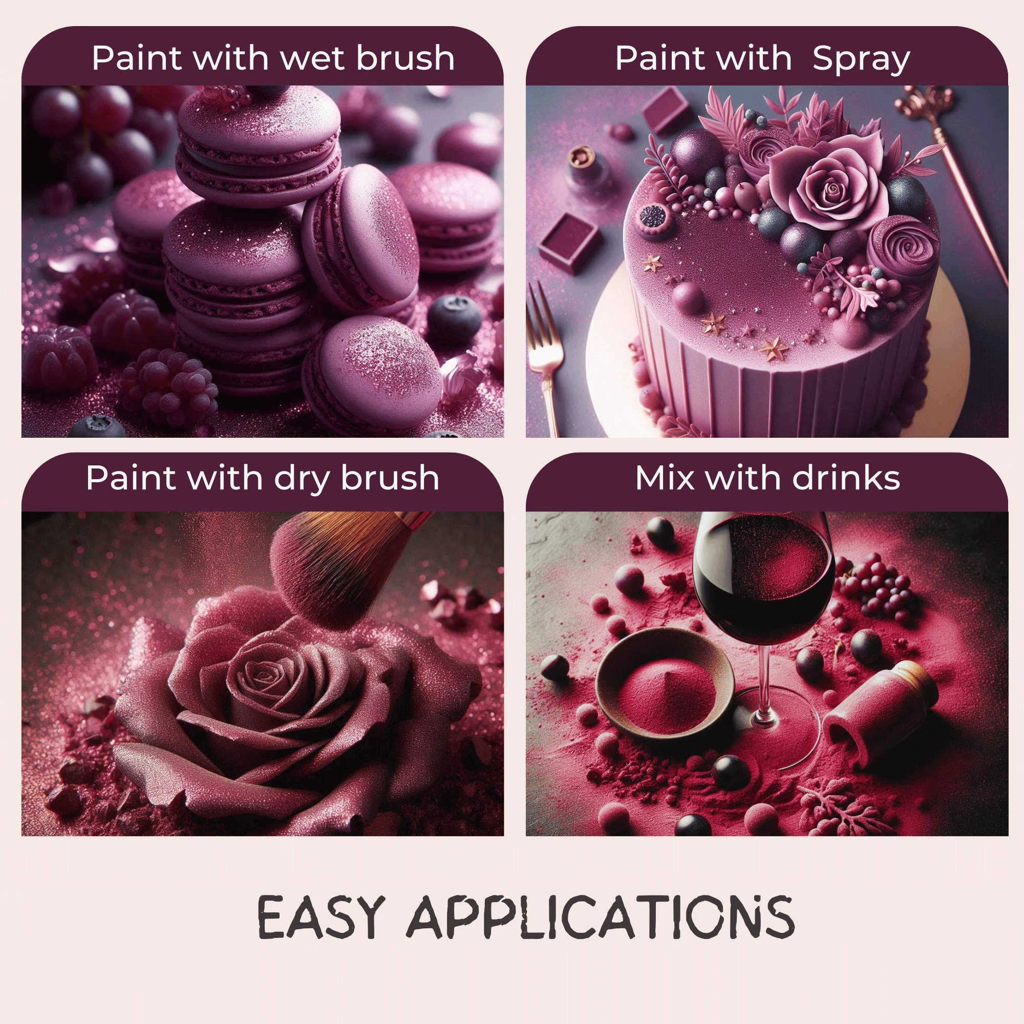 confect merlot mauve luster dust br b 5 gms b