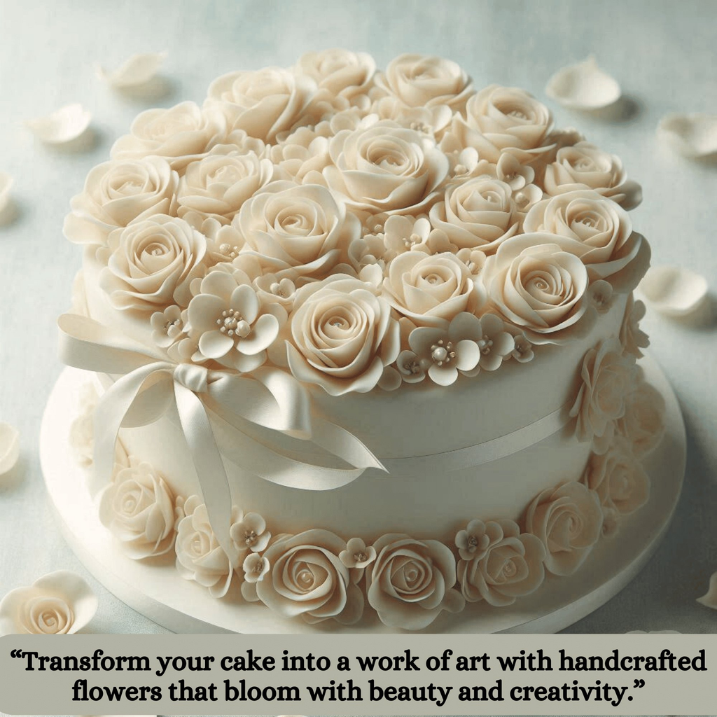 sugar roses for cake cupcake decoration ivory 120 gms