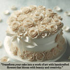 sugar roses for cake cupcake decoration ivory 120 gms