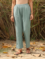 trueBrowns Blue Cotton Dobby S/L Kurta Set - Distacart