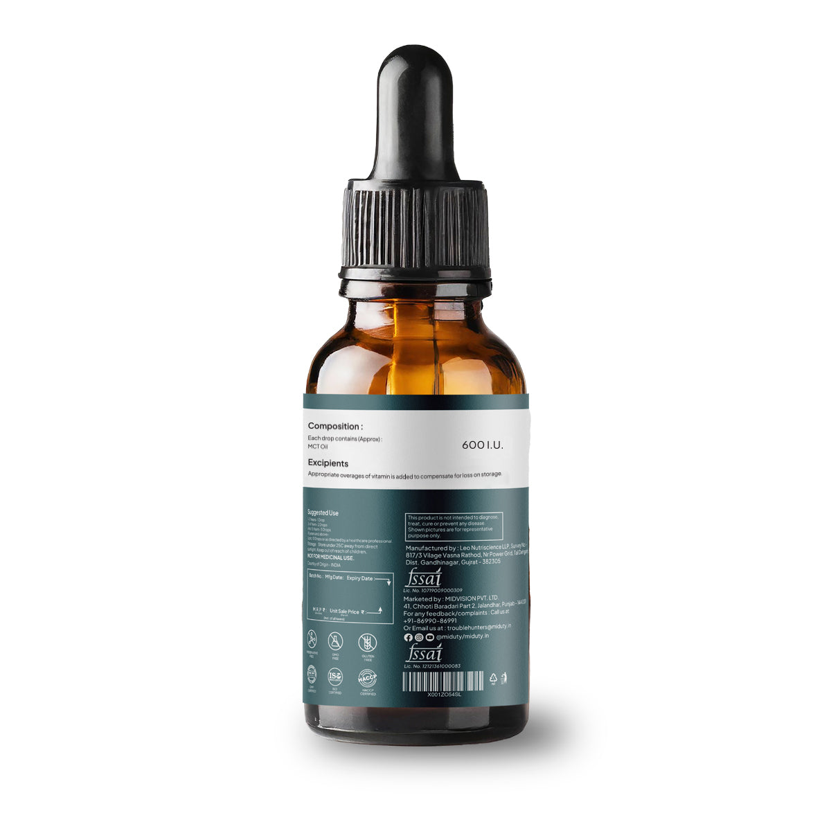 Miduty by Palak Notes Coco D3 in MCT Oil - Distacart