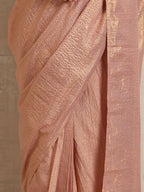 trueBrowns Pink Gold Lurex Ready To Wear Saree