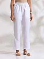 trueBrowns White Slub Kurta Set - Distacart