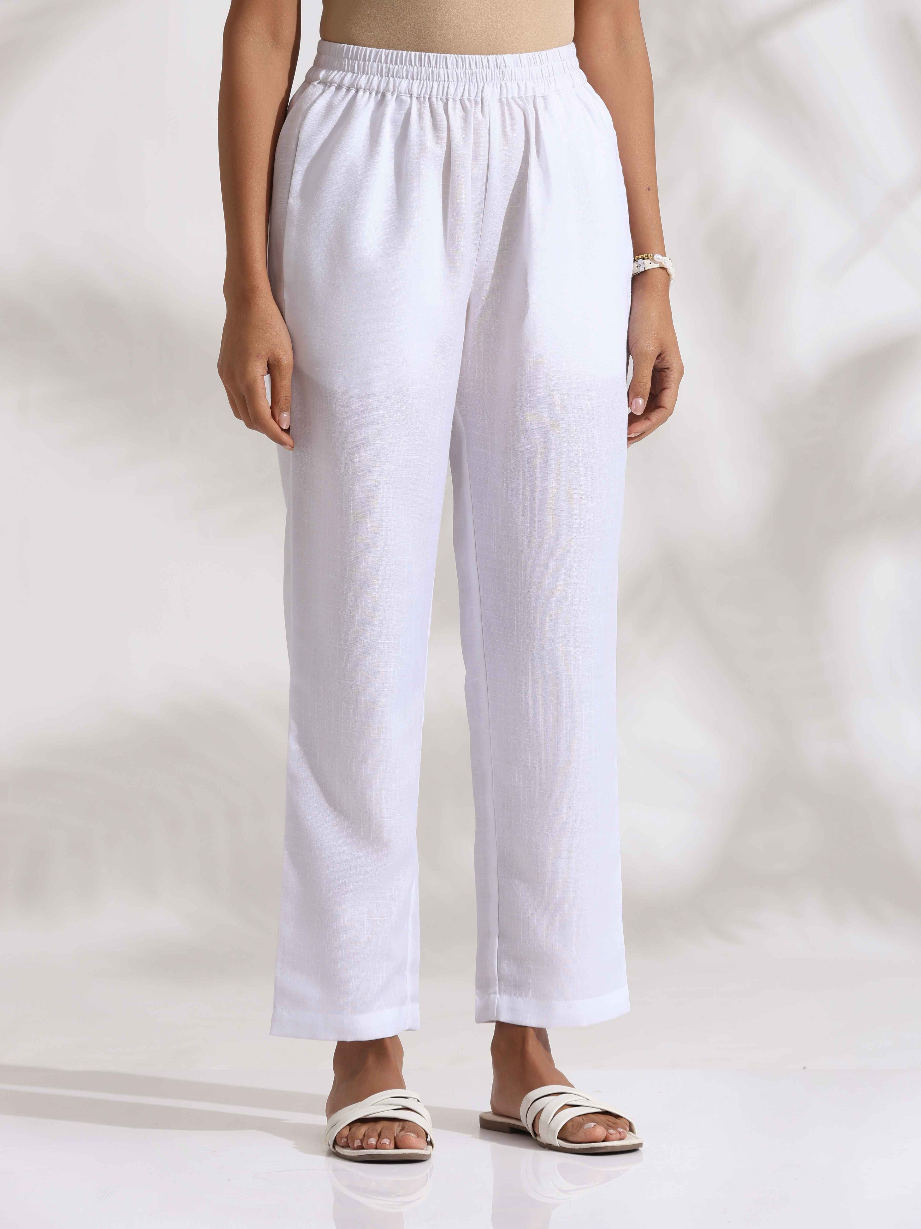 trueBrowns White Slub Kurta Set - Distacart